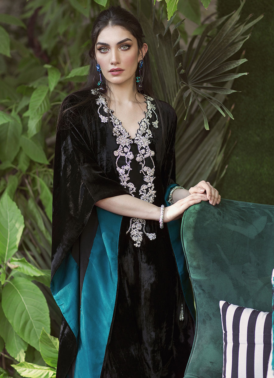 Luna Black Kaftan - Farah Talib Aziz