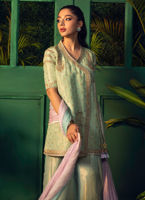 Dana Aqua wrap with dupatta - Farah Talib Aziz