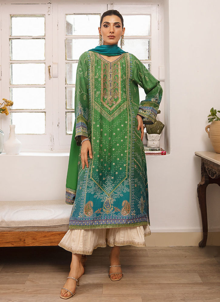 Izma Ombre Shirt and Dupatta - Farah Talib Aziz