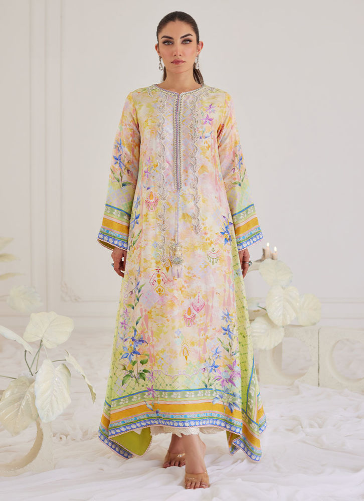 raw silk kaftan dress online, raw silk kaftan dress - Farah Talib Aziz