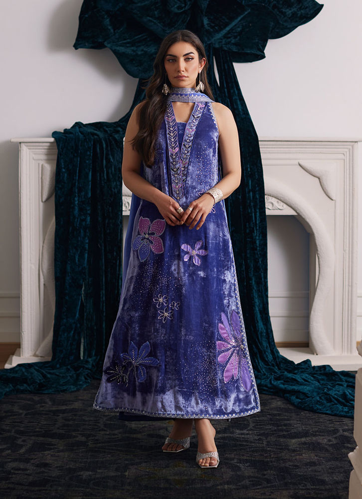 Buy Velvet Dresses Pakistani Velvet Dress Farah Talib Aziz